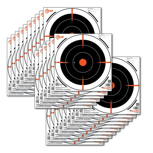 Allen EZ Aim Paper 8 x 8 Bullseye Black/Orange/White 26 Per Pack