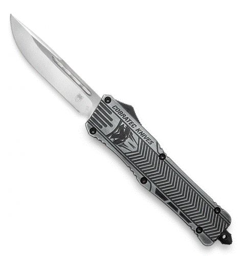 Cobra Tec Knives CTK-1 Large 3.75 Drop Point Plain D2 Steel Carbon Fiber Aluminum Handle OTF