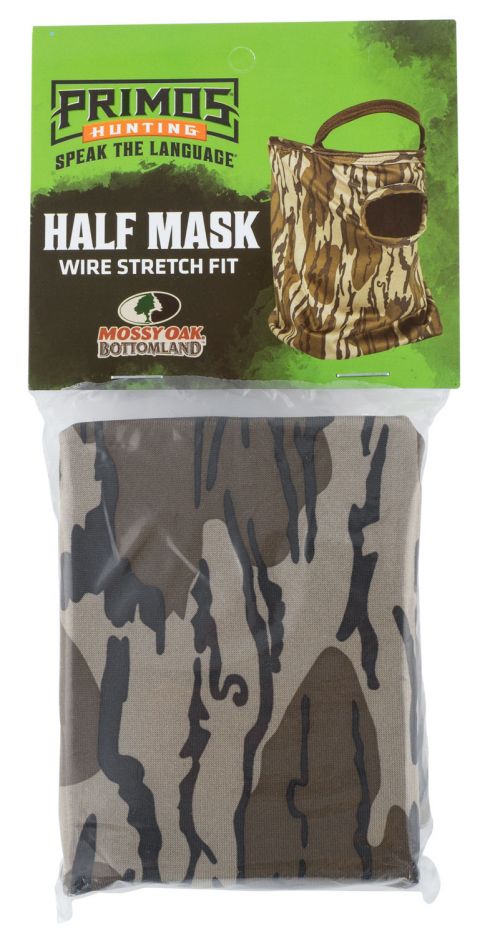 Primos Stretch Fit Mossy Oak Original BottomLand 1/2 Face Mask