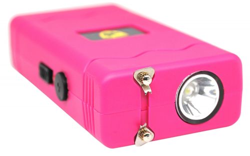 Guard Dog Disabler Stun Gun with Flashlight Pink Rubber Coated