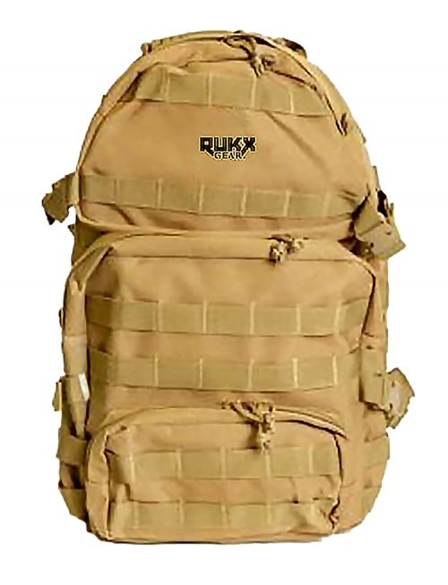 RUKX GEAR Tactical 3 Day 600D Polyester 16 x 10 x 10 Tan