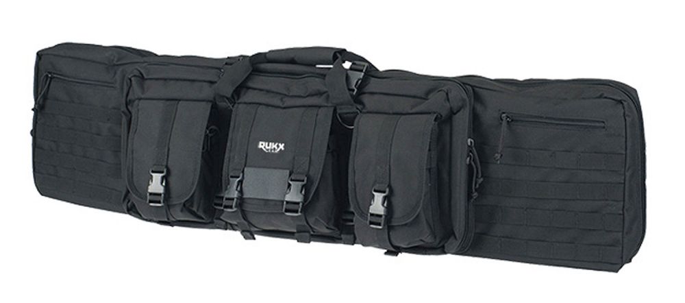 RUKX GEAR Tactical Double Gun Black 600D Polyester 37