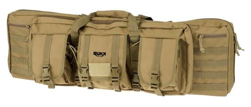 RUKX GEAR Tactical Double Gun Tan 600D Polyester 37