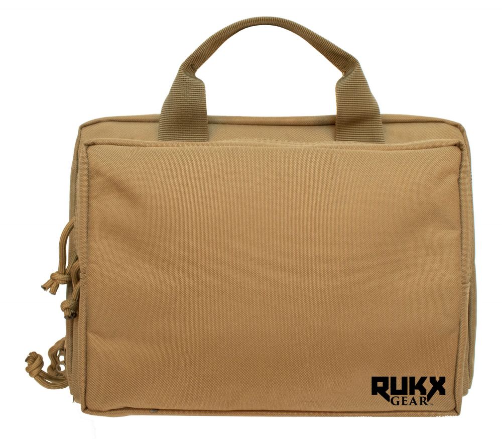 RUKX GEAR Double Pistol 2 Handguns Tan 600D Polyester