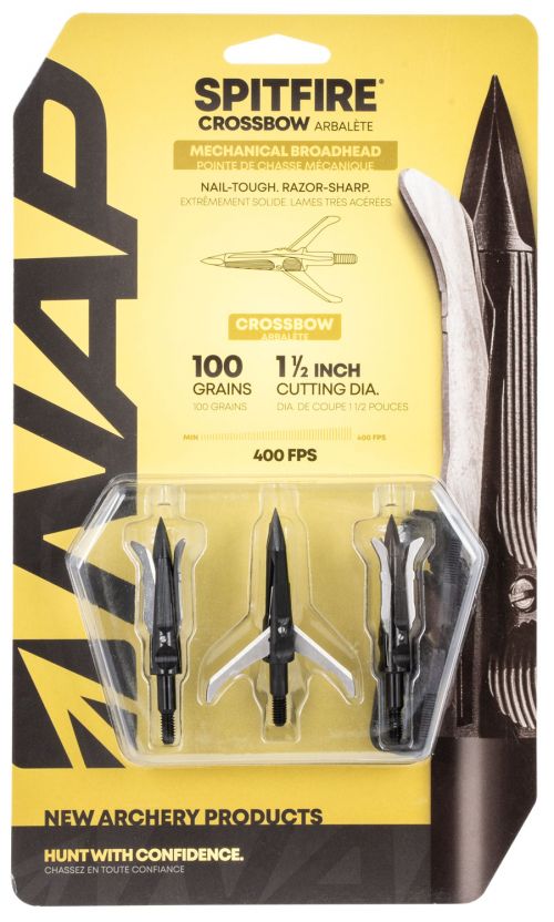 NAP Spitfire Crossbow 100 grain Broadhead 3 Pack