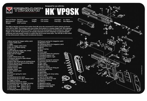 TekMat Original Cleaning Mat HK VP9SK Parts Diagram 11 x 17
