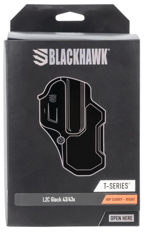 Blackhawk T-Series L2C Black Matte Polymer OWB For Glock 43,43x/Kahr PM 9,40 Right Hand