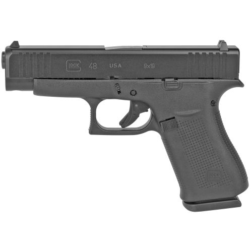 Glock G48 Pistol, 9mm, 4.17 Barrel, Black, Glock Standard Sights, 10 Rounds