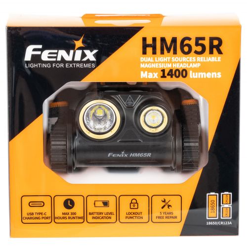 FENIX WHOLESALE HM65R Black w/Orange Accents 1000/400/130/50