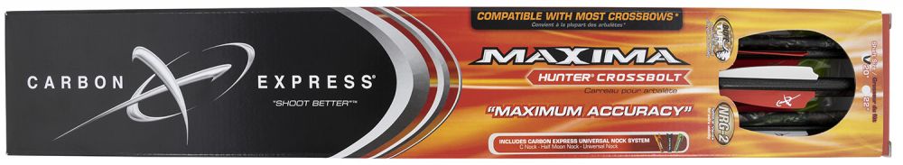 Carbon Express Maxima Hunter Crossbolt Mossy Oak Treestand Carbon Fiber 20 6 Per Pack Includes inserted Moon Nocks, 6 Uni