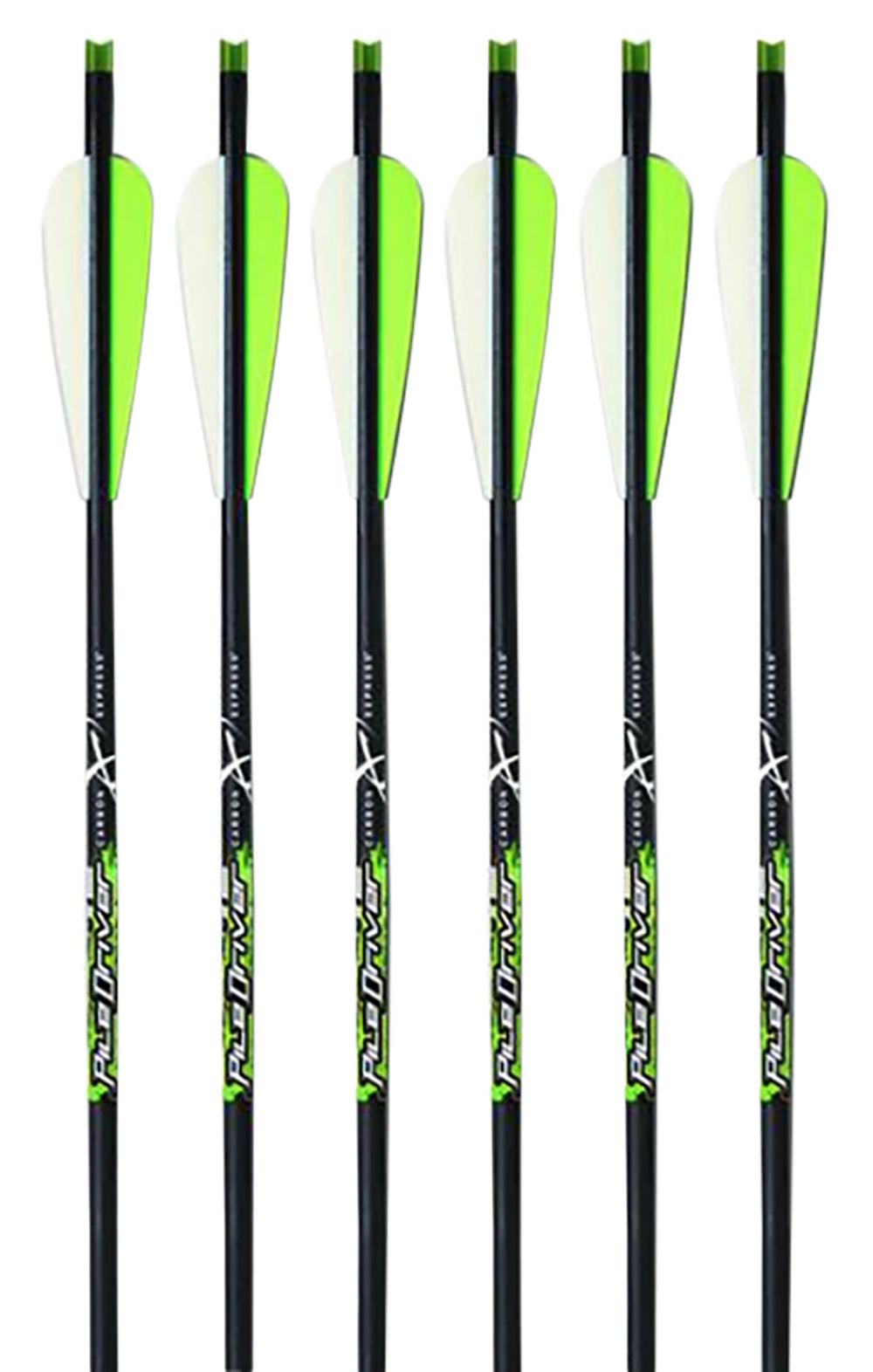 Carbon Express Piledriver Crossbolt Black/Green Carbon Fiber Composite 22 6 Per Pack Includes Inserted Moon nocks, 6 Univ