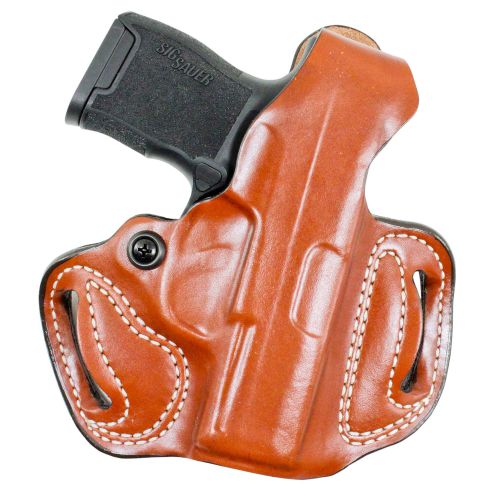 Desantis Gunhide Thumb Brake Mini Slide Tan Saddle Leather OWB fits For Glock 43, 43x, 48 Right Hand