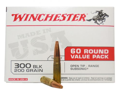 Winchester Ammo USA 300 Blackout 200 gr Open Tip 60 Bx/4 Cs (Value Pack)