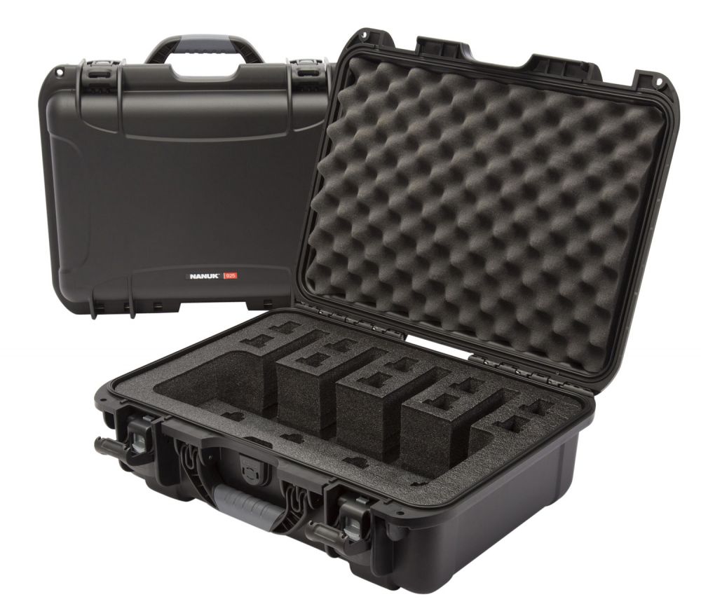 Nanuk 925 4 UP Pistol Case with Foam Black Polyethylene
