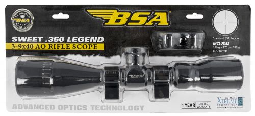 BSA Sweet 350 Legend 3-9x 40mm AO 1 Tube 30/30 Reticle Rifle Scope