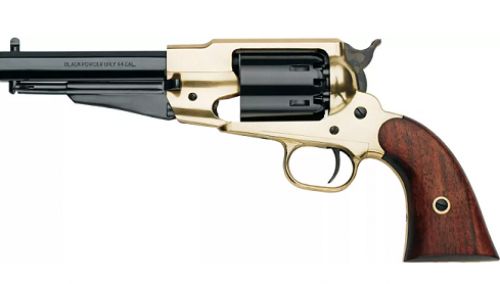 PIETTA (EMF COMPANY INC) 1858 Rem Texas Sheriff SAO 44 Cal 5.50 Brass Frame Walnut Grip