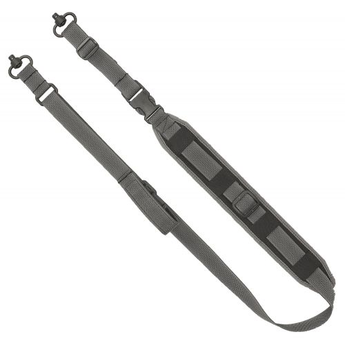 Grovtec US Inc QS 2-Point Sentinel Sling with Push Button Swivels 2 W Adjustable Wolf Gray for Rifle/Shotgun