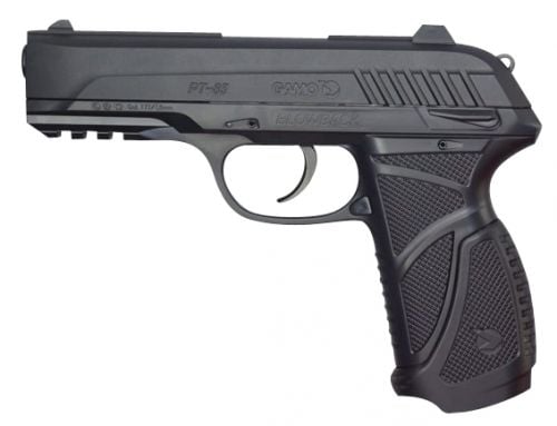 Gamo PT-85 Blowback CO2 177 Pellet Pistol 16rd Black Frame Textured Black Polymer Grip