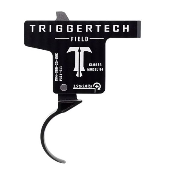TriggerTech Kimber Model 84 Field Adjustable Single-Stage Drop-In Curved Trigger 2.5 lbs to 5.0 lbs Black PVD Finish