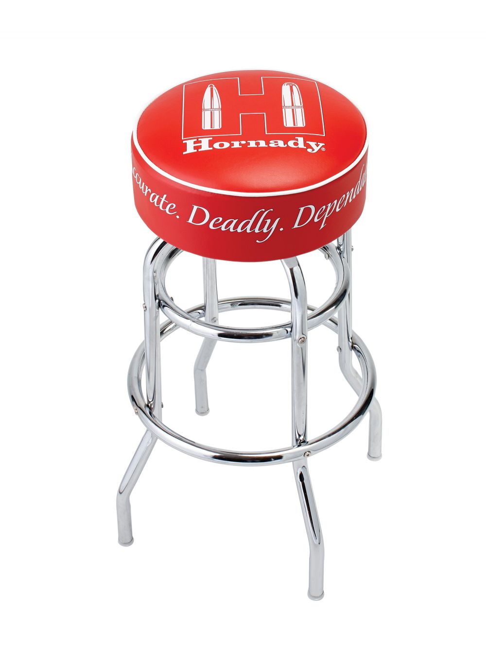 Hornady Reloading Bench Stool Chrome/Red Chromed Steel/ Vinyl