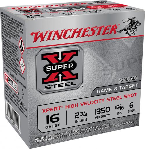 Winchester Ammo Super X Xpert High Velocity 16 Gauge 2.75 15/16 oz 6 Shot 25 Bx/ 10 Cs