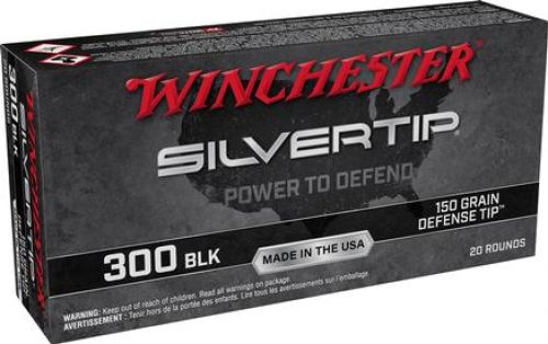 Winchester Silvertip 300 AAC Blackout Ammo  150gr Defense Tip 20rd box