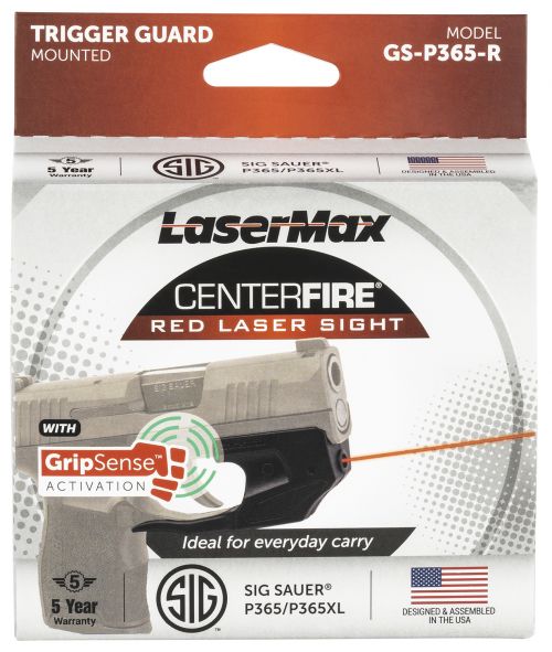 LaserMax Centerfire With GripSense for Sig P365/P365 XL/P365 SAS Laser Sight