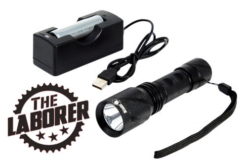 Predator Tactics The Laborer Flash Light Kit 890 Lumens Aluminum Black