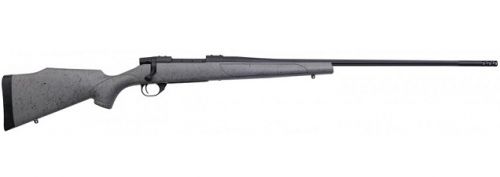 Weatherby Vanguard Hush 300 Wthby Mag 3+1 28 Gray w/Black Webbing Monte Carlo Stock Black Cerakote Right Hand