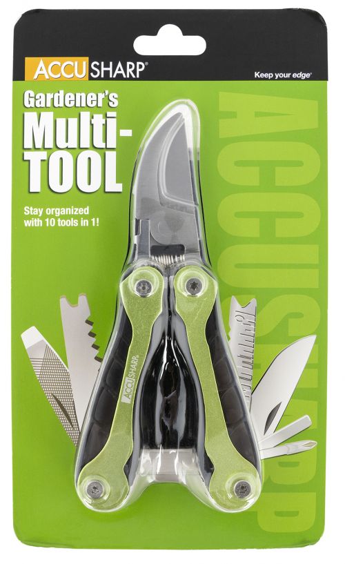 Accusharp Gardeners Multi-Tool Black/Green Folding Plain