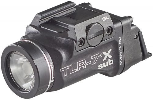 Streamlight TLR-7 X Sub Black Anodized 500 Lumens White LED For Glock 43X MOS/48 MOS/43X/48