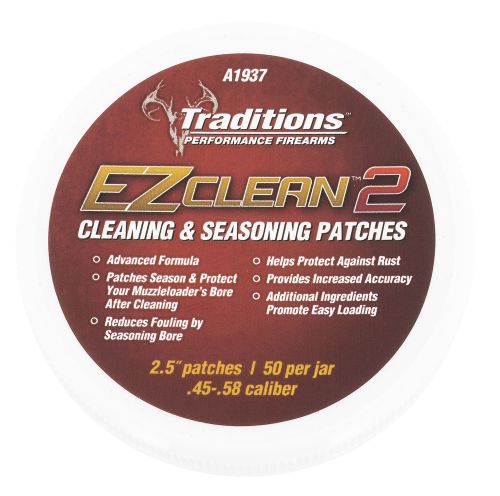 Traditions EZ Clean 2 Cleaning Patches .45-.58 2.5 patches 50 Pkg