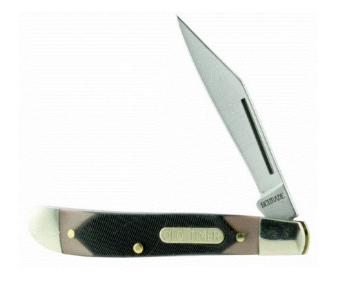 Old Timer Old Timer Pal 2.20 Folding Clip Point Plain 7Cr17MoV High Carbon SS Blade Sawcut Handles With Nickel Silver Bo