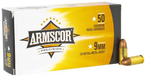 Armscor USA Full Metal Jacket 9mm Ammo 100 Round Box