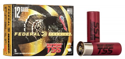 Federal Premium Turkey Heavyweight TSS Non-Toxic Shot 12 Gauge Ammo 3 #9 5 Round Box