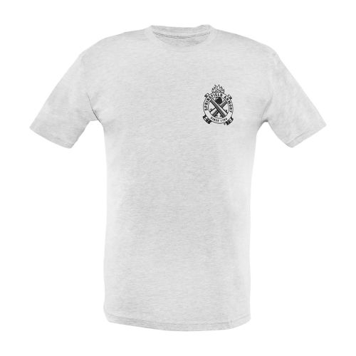 Springfield Armory Springfield Logo Crest Distressed Mens T-Shirt Heather Gray 2XL Short Sleeve