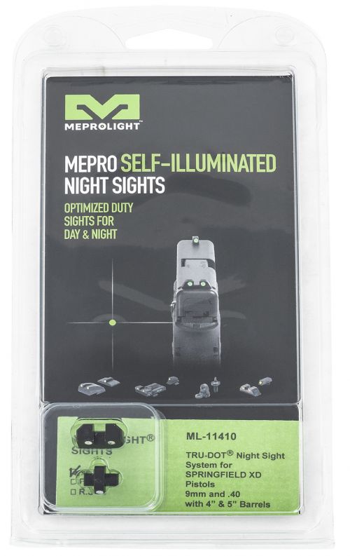 Meprolight Tru-Dot for Springfield XD with 4-5 Barrels Fixed Self-Illuminated Tritium Handgun Sights
