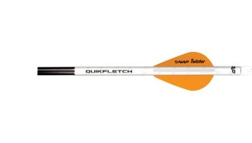 NAP Quikfletch w/Twister Vanes White/Orange 6 pk.