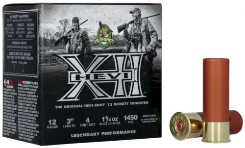 Hevi-Shot HEVI-XII 12 Gauge Ammo 1 1/4 oz #4 25 Round Box