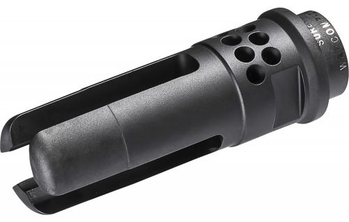 SureFire Warcomp 3-Prong Flash Hider M15x1 2.70 Black DLC Stainless Steel Ported for 5.56x45mm NATO HK 417