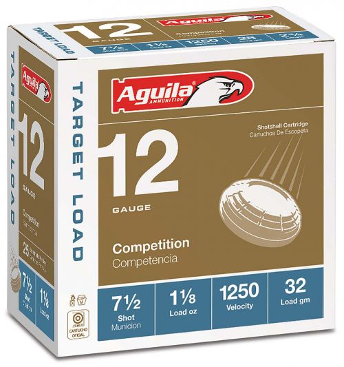 Aguila 1CHB1347 Target Load Standard Velocity 12 Gauge 2.75 1 1/8 oz 7.5 Shot 25 Bx/ 10 Cs