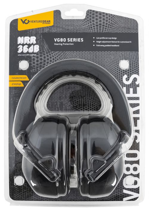 PYRA EARMUFFS BLACK NRR26 CLAM PACK