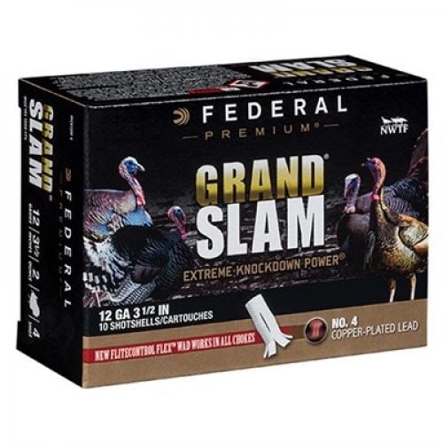 Federal Premium Grand Slam Turkey Lead Shot 12 Gauge Ammo 3 #4 10 Round Box