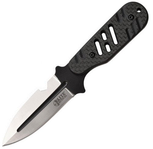 Elite Tactical Minion 2.50 Fixed Dagger Plain Black Satin