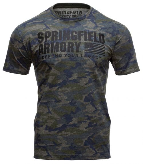 Springfield Armory Vintage Camo Mens T-Shirt Camo Large Short Sleeve