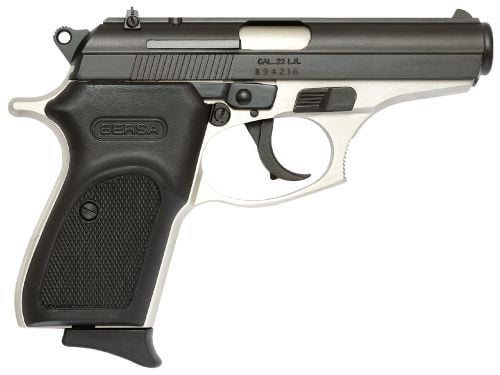 BERSA/TALON ARMAMENT LLC T22DT Thunder 22 LR 3.50 10+1 Satin Nickel Finish Frame with Matte Black Steel Slide