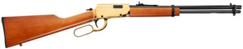 Rossi Rio Bravo .22 LR 18 15+1 Polished Black Barrel Gold Finish Receiver Hardwood Stock