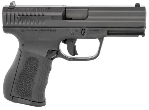 FMK 9C1 G2 9mm 4 14+1 Overall Black Finish with Carbon Steel Slide, Interchangeable Backstrap Grip, Picatinny R
