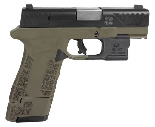 Diamondback DBAM29 Sub-Compact 9mm Luger 3.50 17+1 Flat Dark Earth Black Nitride W/ Viridian Laser and Holster