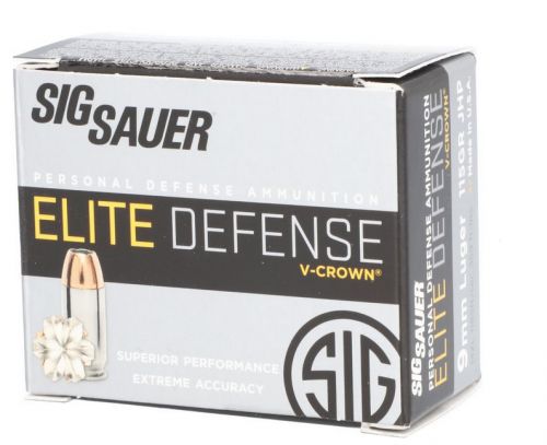 Sig Sauer Elite Performance 9mm 115 gr Jacketed Hollow Point (JHP) 50 Bx/ 20 Cs